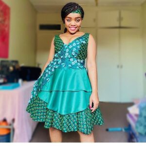 Gorgeous Shweshwe Lace Styles Design For African Ladies 11