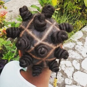 BANTU KNOTS HAIRSTYLES FOR WOMEN AND KIDS  7