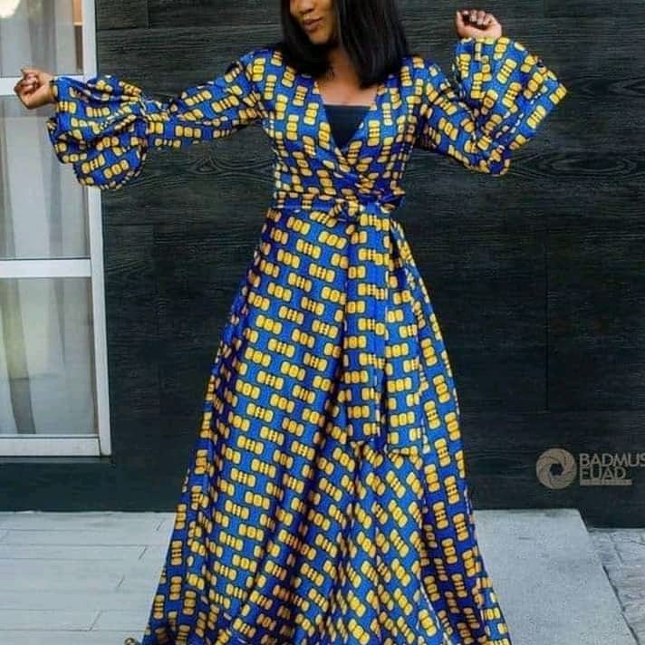 DAZZLING ANKARA LONG DRESSES COLLECTION FOR LADIES 24