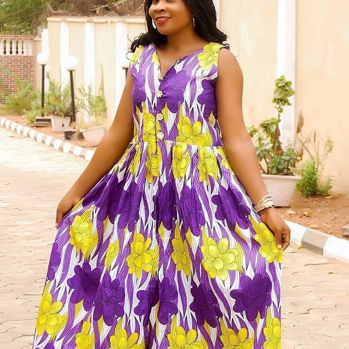 DAZZLING ANKARA LONG DRESSES COLLECTION FOR LADIES 27