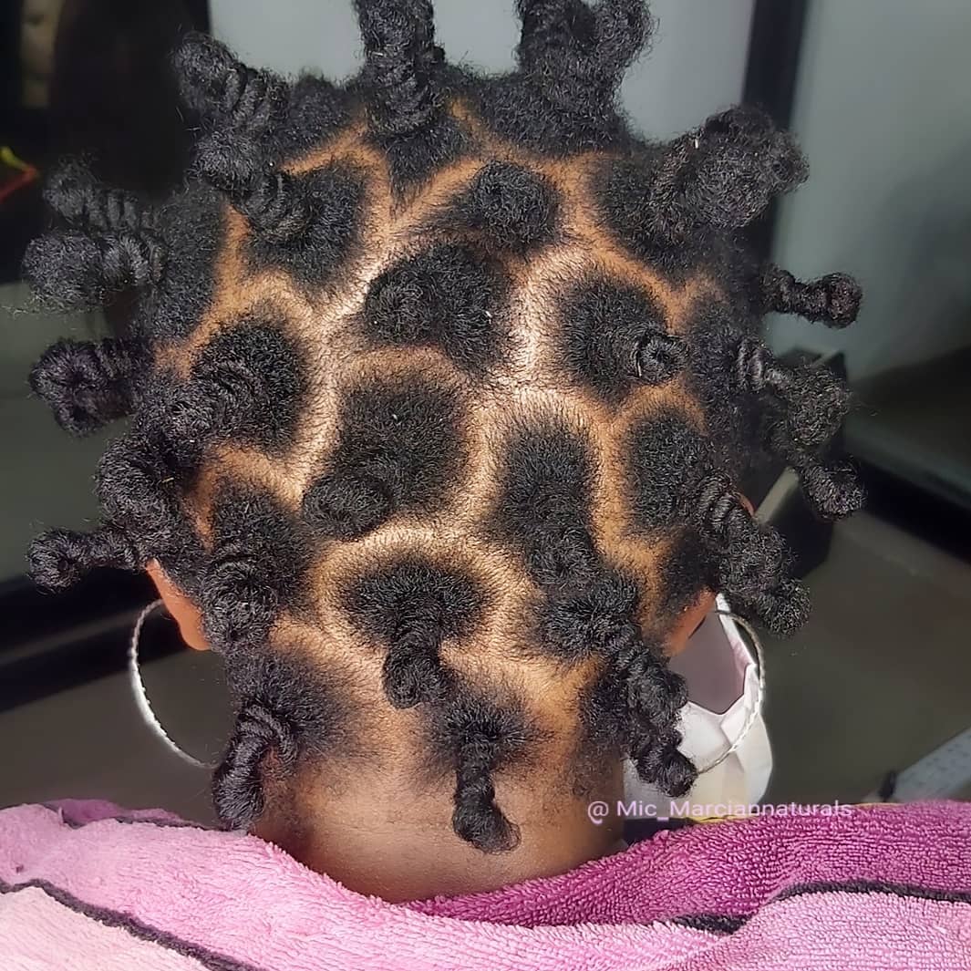 BANTU KNOTS HAIRSTYLES FOR WOMEN AND KIDS  32