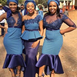 Perfect Tswana Traditional Fashion Attire for Wedding Party 13