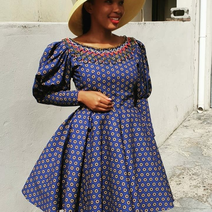 Shweshwe Traditional Wedding Dress 2021 For Black Woman 