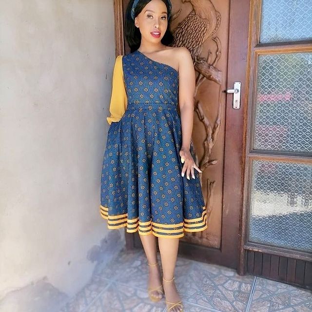 shweshwe traditional dresses designs 2021 for women - traditional dresses 7