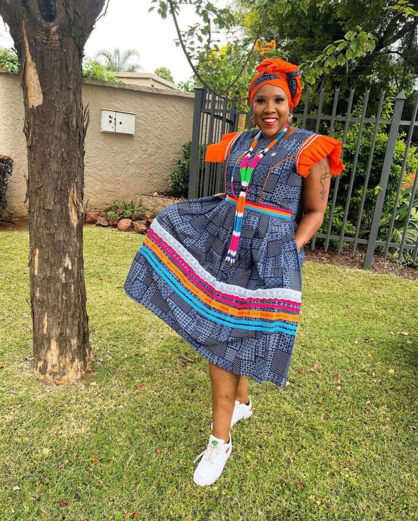 Sepedi Traditional Wear For African Women - Shweshwe 3