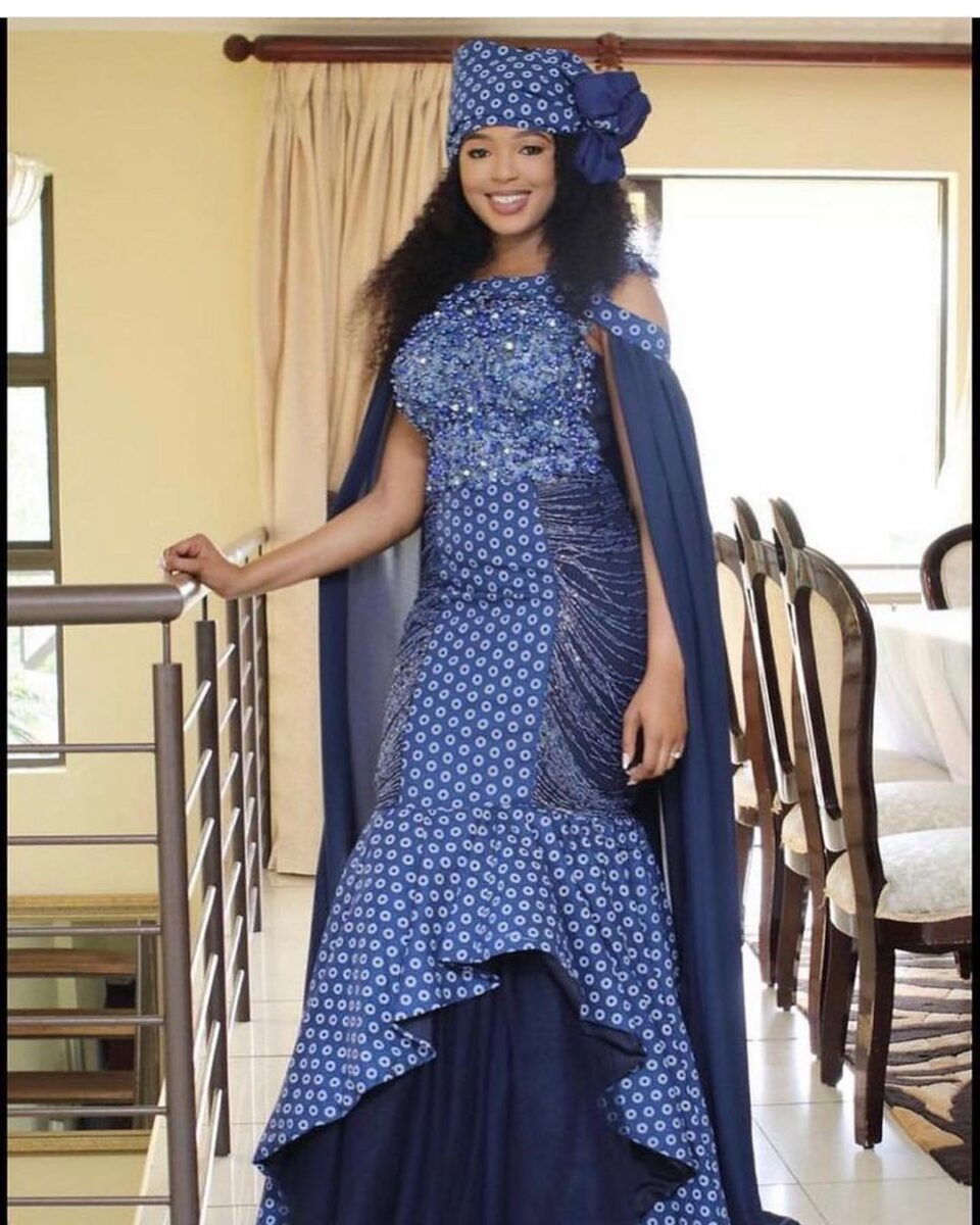 Classy African Shweshwe dresses 2021 13