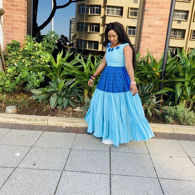 South African Traditional Shweshwe Dresses 2021 1