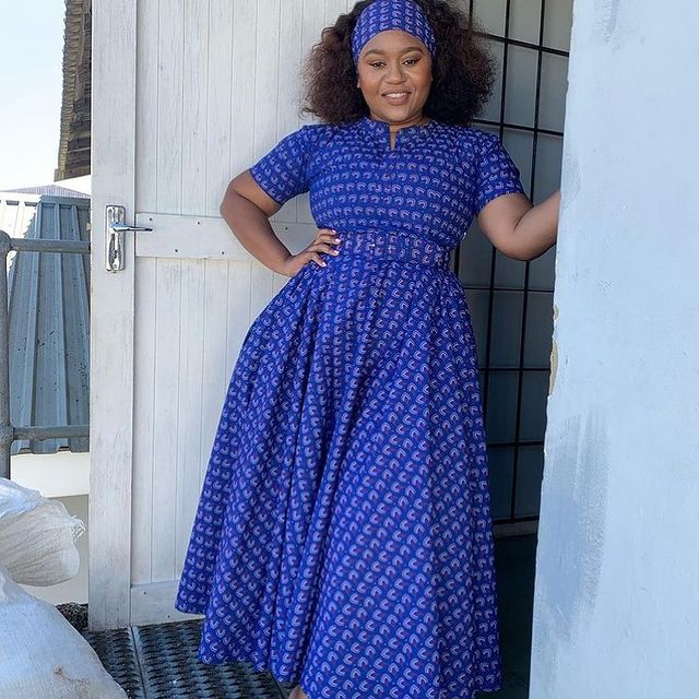 South African Traditional Shweshwe Dresses 2021 11