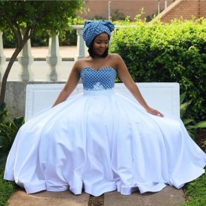Trendy African Traditional Shweshwe Dress 2021  14