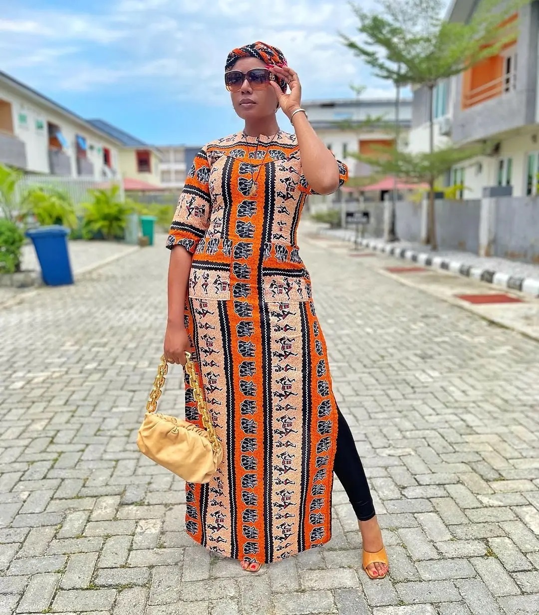 Short And Long Unique Ankara Gowns Styles 2022 3