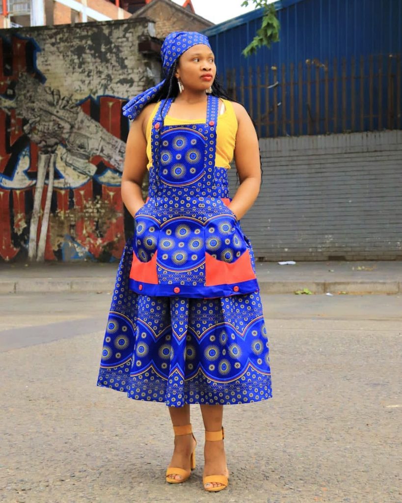 Amazing Traditional Shweshwe Dresses for Makoti 2024 18