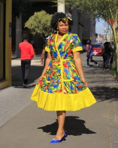 Amazing Traditional Shweshwe Dresses for Makoti 2024 6