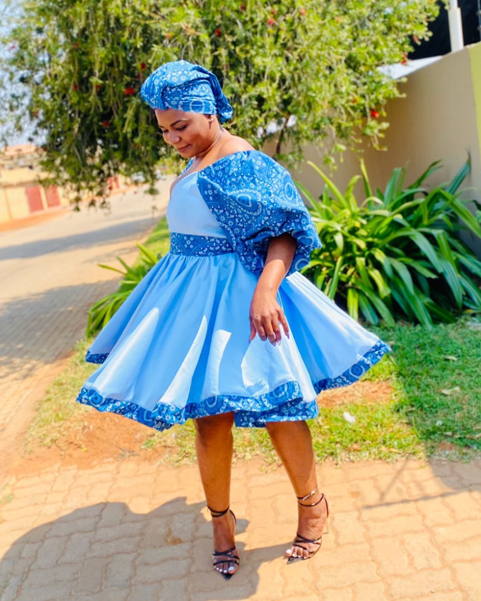 Beautiful Tswana dresses For South African Ladies 2022 7
