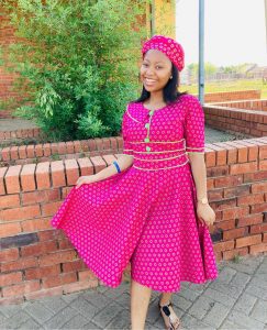 SHWESHWE TRADITIONAL DRESSES AFRICAN 2024 FOR LADIES 1