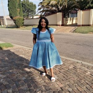 Latest Shweshwe Dresses 2022 For Black Women –Shweshwe Dresses 12