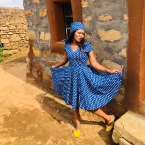 Top 10 Shweshwe Traditional Dresses For African Ladies 2022 9