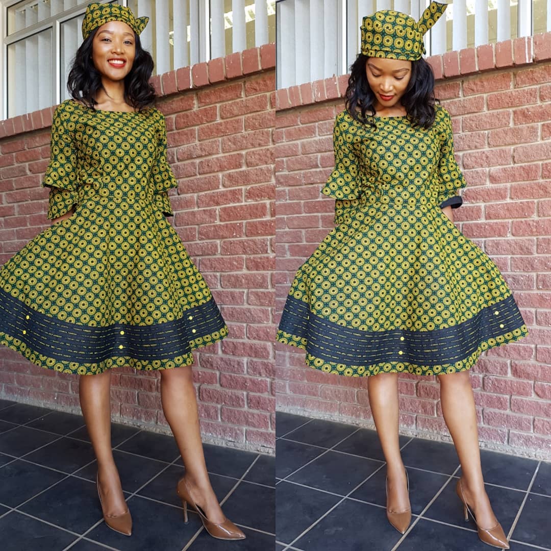 Top 10 Shweshwe Traditional Dresses For African Ladies 2022 25