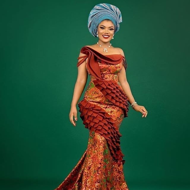 Trendy Ankara Lace Gowns Styles 2022 9