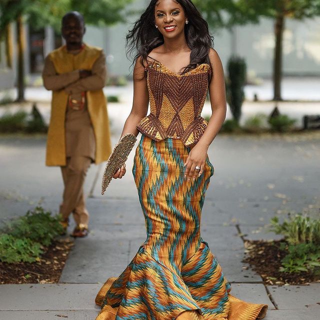  Latest Kente Styles 2022 For African Wedding  20