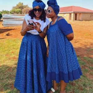 BEST SHWESHWE DRESSES FOR SOUTH AFRICAN WEDDING 2022 5