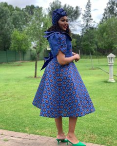  Shweshwe Dresses For South African Wedding 2022 4