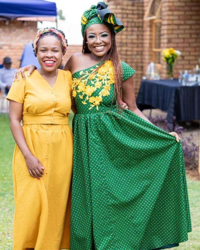  Shweshwe Dresses For South African Wedding 2022 17