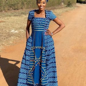 Wonderful Shweshwe Traditional Attire For Couples Fashion 2022 1