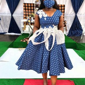 Stunning Shweshwe traditional dresses 2022 6