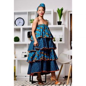 Unique Shweshwe Dresses For African Ladies 2022 4