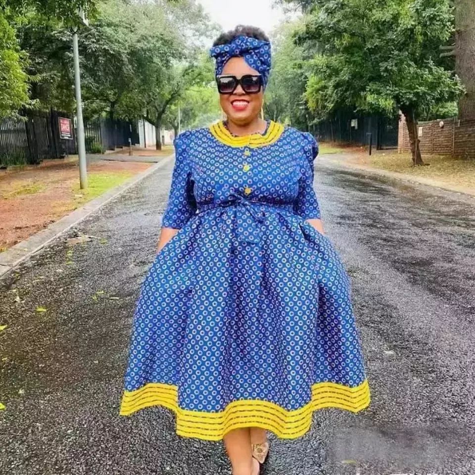 Elegant Shweshwe Attire For Makoti Dresses 2022