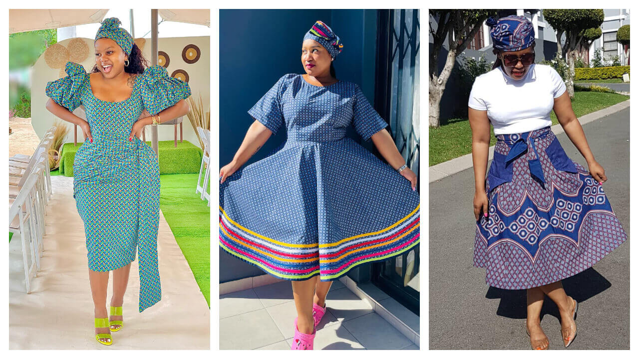 Latest Shweshwe African Dresses for Makoti 2024