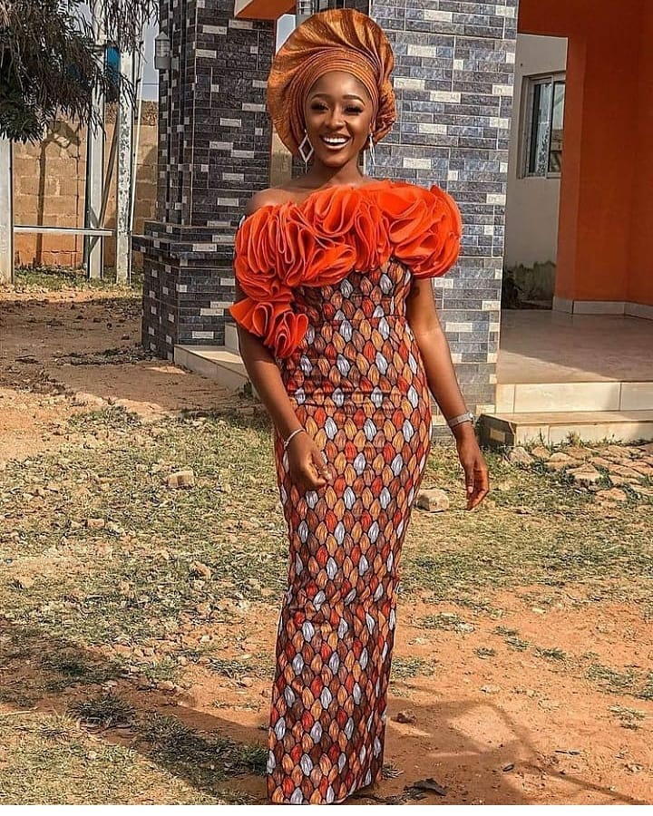 Classy Ankara Long Dresses Gown Style For Ladies 2022 21