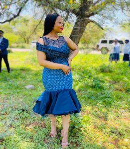 Latest Shweshwe Dresses Designs For Makoti 2023 5