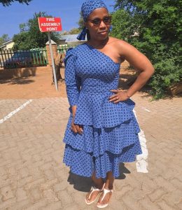 Latest Shweshwe Dresses Designs For Makoti 2023 11