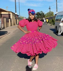 Latest Tswana Traditional Dresses for African American girls 2023 15