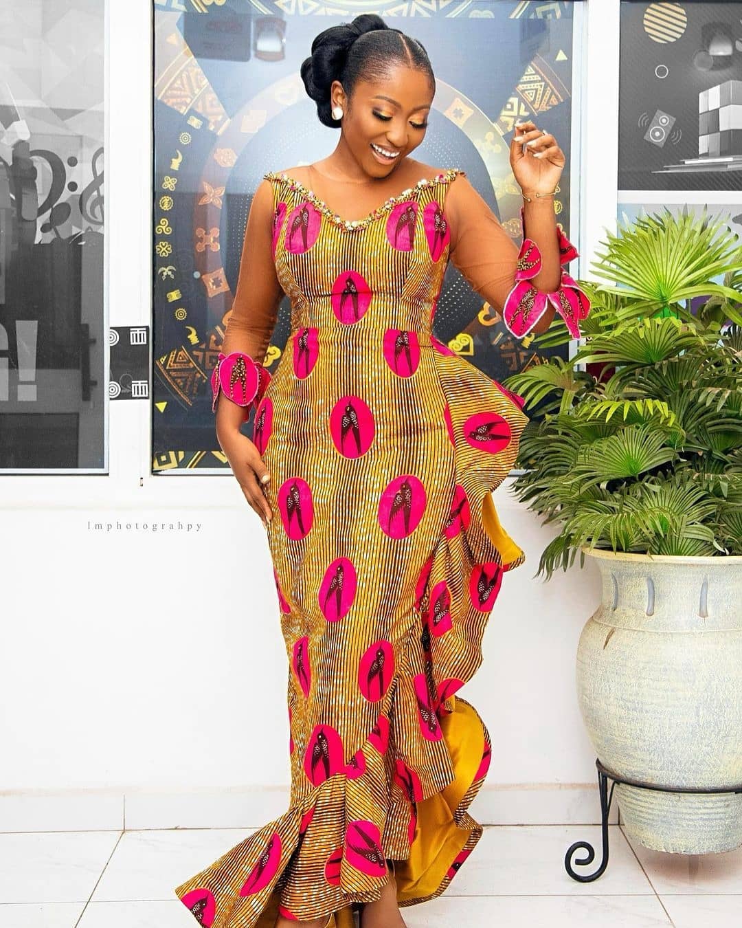 Unique Ankara Gowns Styles For Ladies 2023 27