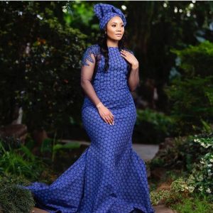 Top 10 Shweshwe Dresses Designs For African Ladies 6