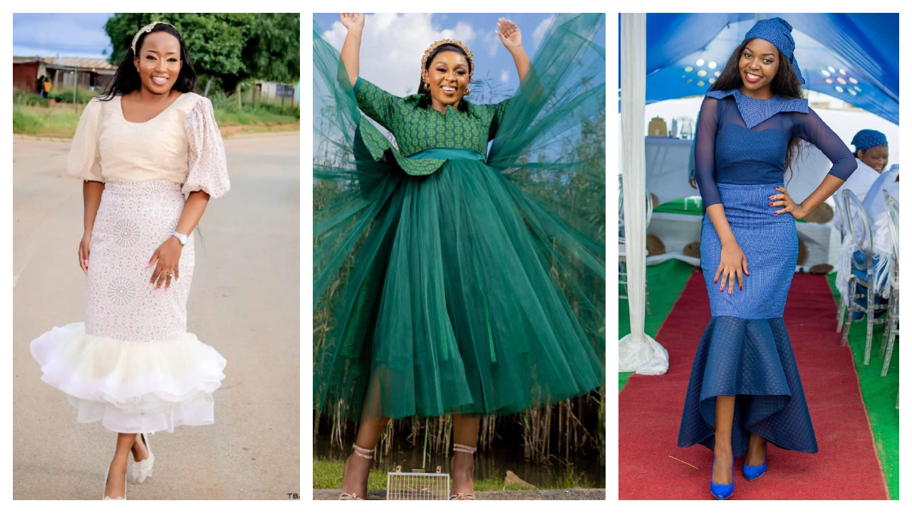 Wonderful Shweshwe Traditional Dresses For Makoti 2023 1