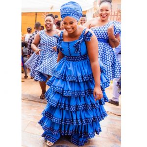 Unique Shweshwe Dresses Styles For Wedding 2023 1