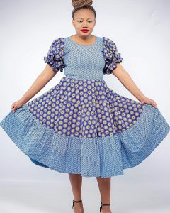 Wonderful Shweshwe Traditional Dresses For Makoti 2023 4