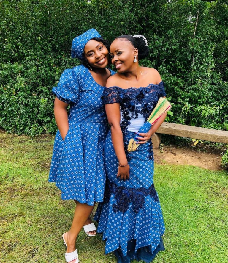 Stunning Tswana Traditional Dresses For Makoti 2023