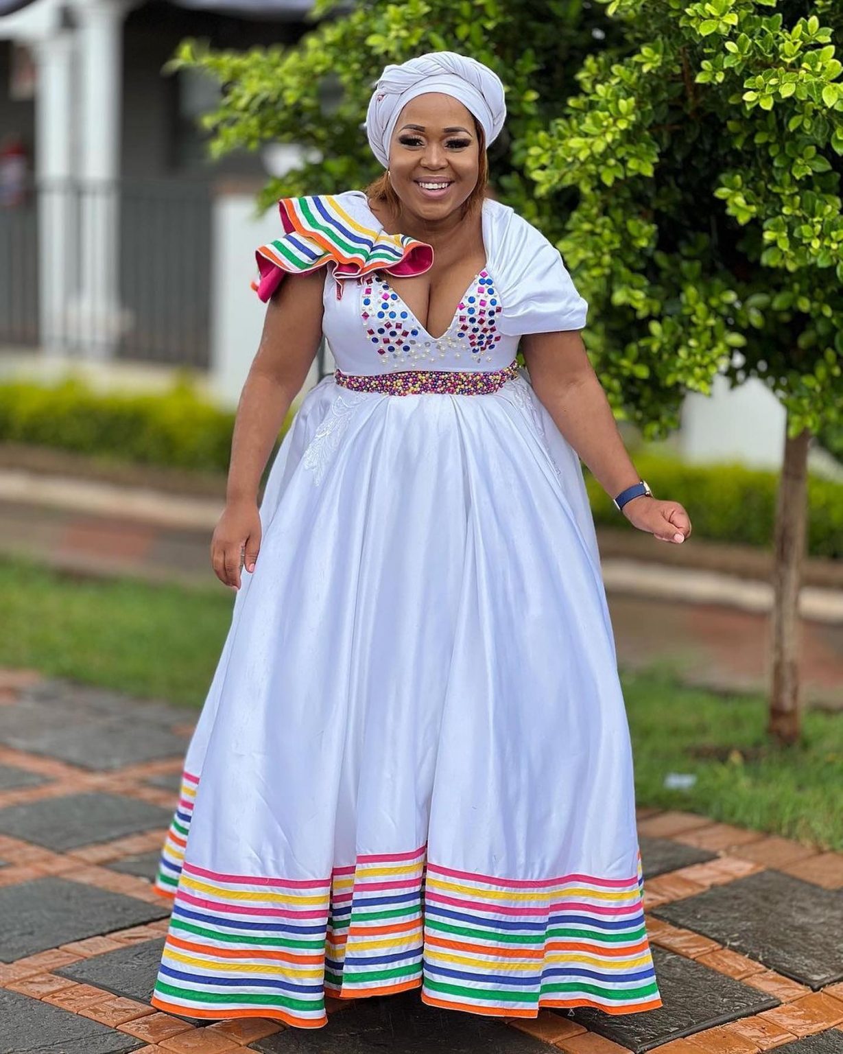 Styles and designs of sepedi traditional outfits for couples