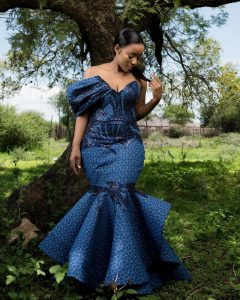 Gorgeous Shweshwe Traditional Dresses Designs For African Ladies  4