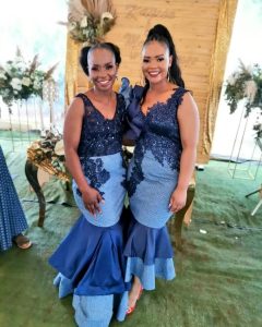 Makoti Shweshwe Traditional Dresses For South African Bride 
