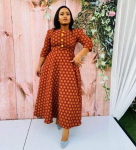 Top Twenty African Shweshwe Dresses For South African Ladies 7