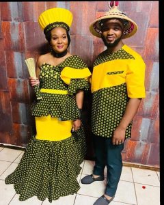 Amazing and Beautiful Shweshwe Traditional Dresses For Makoti 2024 14