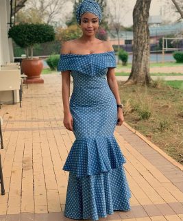 Best Shweshwe Dresses Attire For South African Ladies 2024