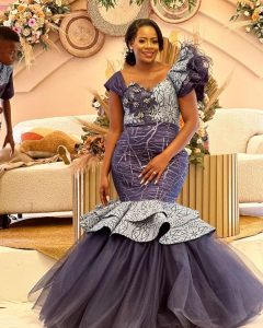 Fashionable Shweshwe Traditional Dresses Designs For Wedding 2024