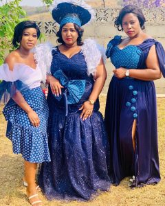  Fashionable Shweshwe Traditional Dresses For Makoti Wedding 