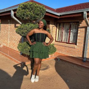 Magnificent Shweshwe Traditional Dresses For South African Ladies  12